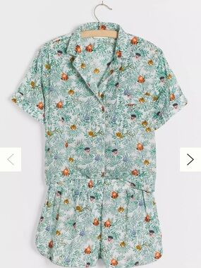 Anthropologie Roller Rabbit Animals Pajama Set Pima Cotton Shorts Size M